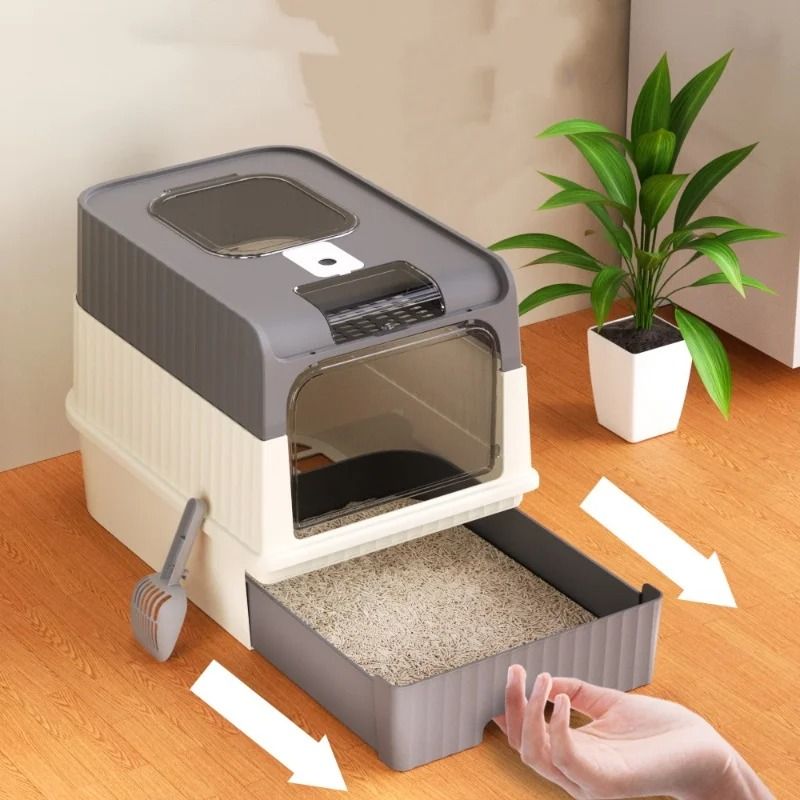Fully Enclosed Anti-Splash Cat Litter Box