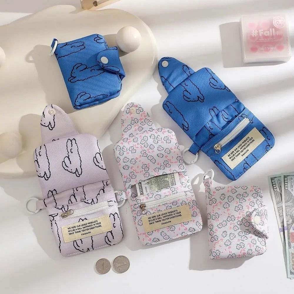 Cute Floral Coin Purse Card Holder Wallet Small Korean Style Mini Pouch