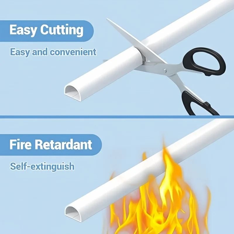 Flexible Cord Management Channel Adhesive Cable Raceway Cover