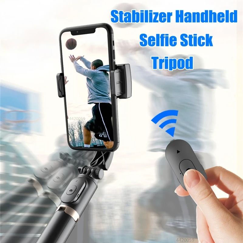 Foldable Bluetooth Selfie Stick with Gimbal Stabilizer and Tripod