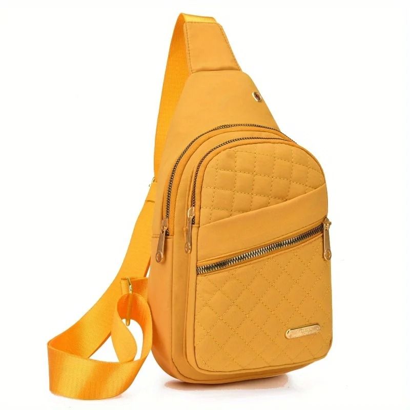 Lightweight Quilted Chest Bag Foldable Crossbody Shoulder Tote