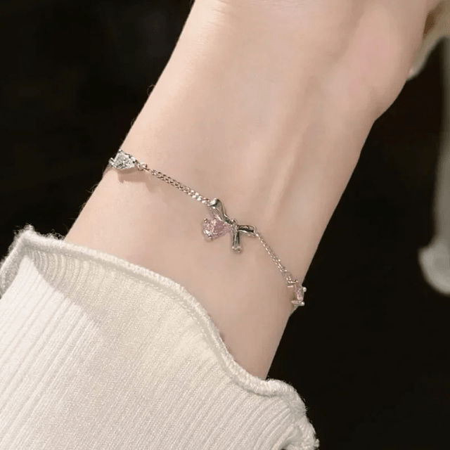 Crystal Cherry Blossom Bracelet for Women and Girls