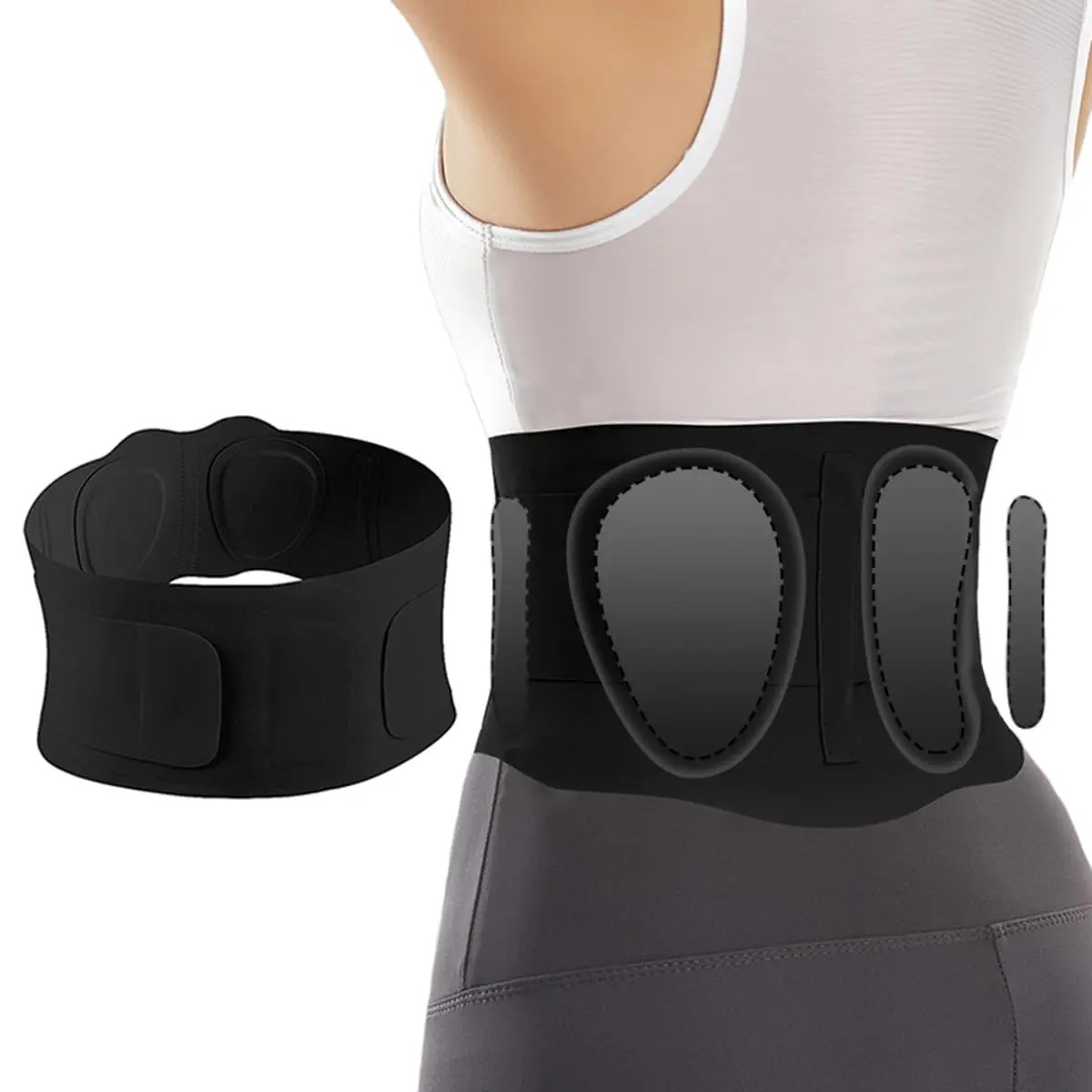Lumbar Back Brace for Lower Back Pain Relief Breathable Support Belt for Sciatica and Comfort