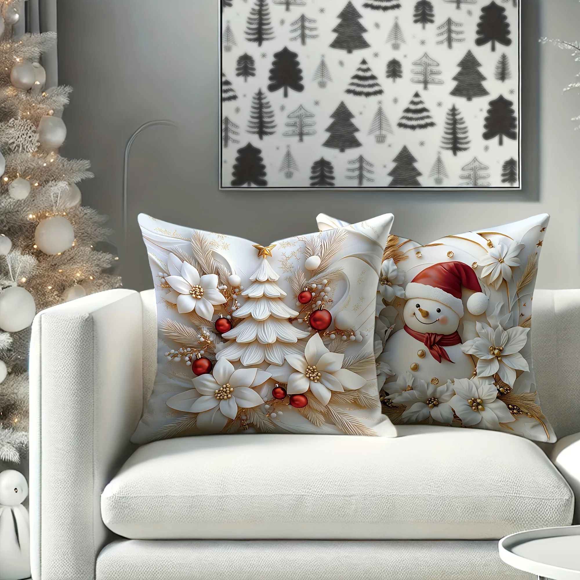 Christmas Velvet Pillow Cover Set