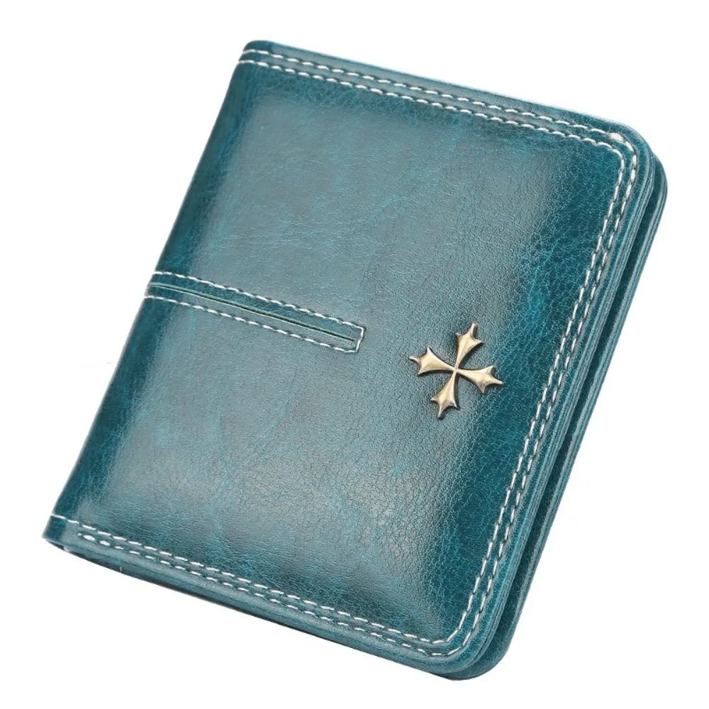 Zipper Mini Vertical Wallet – Fashionable PU Leather Square Card Holder & Coin Purse