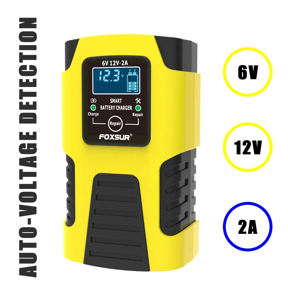 Fully Automatic Smart Digital Battery Charger, Motorcycle & Car Accessory