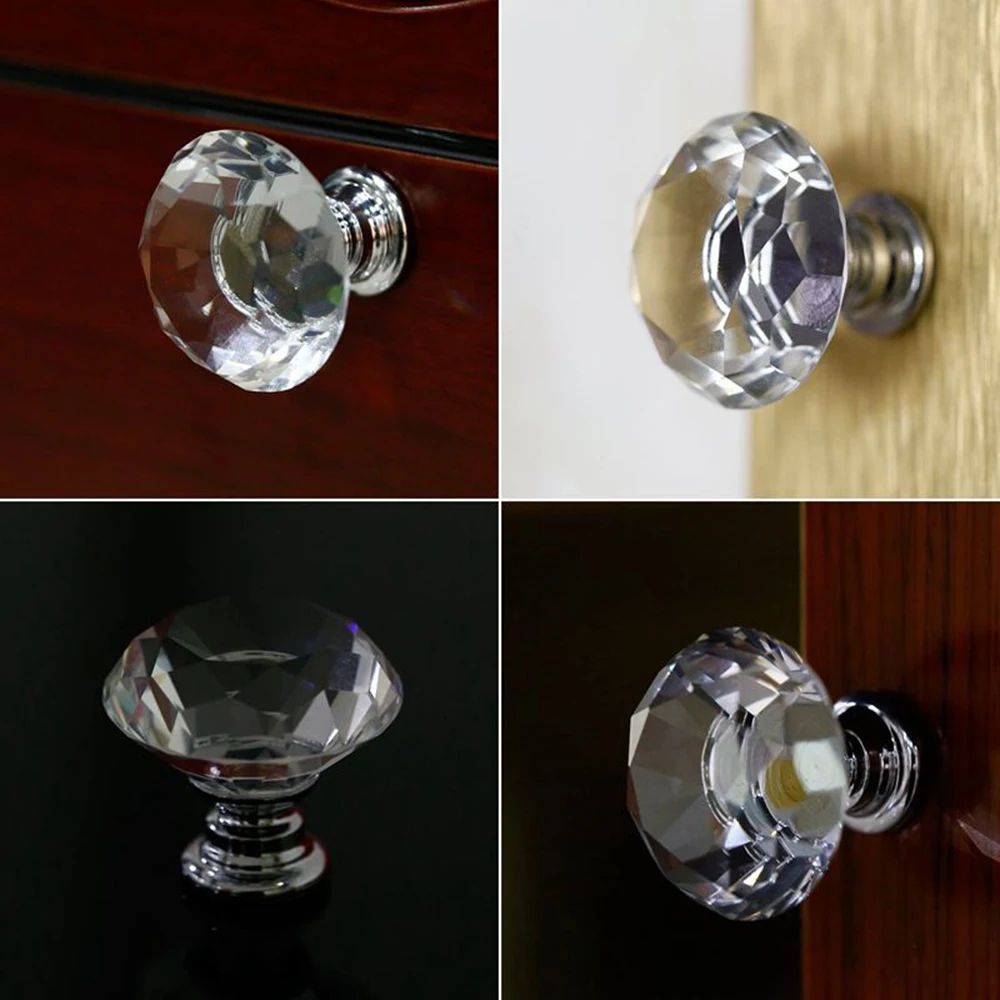 Crystal Diamond Cabinet Knob Set