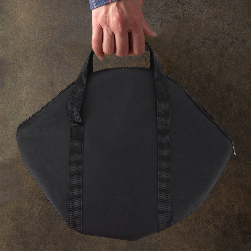 Waterproof BBQ Grilling Pan Carrying Case Heat-Resistant Skillet Bag with Handle for Outdoor Cooking