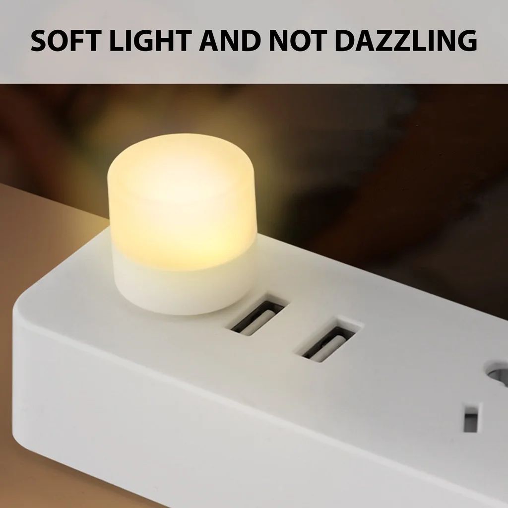 Mini USB Night Light Warm White LED Eye-Protection Reading Lamp
