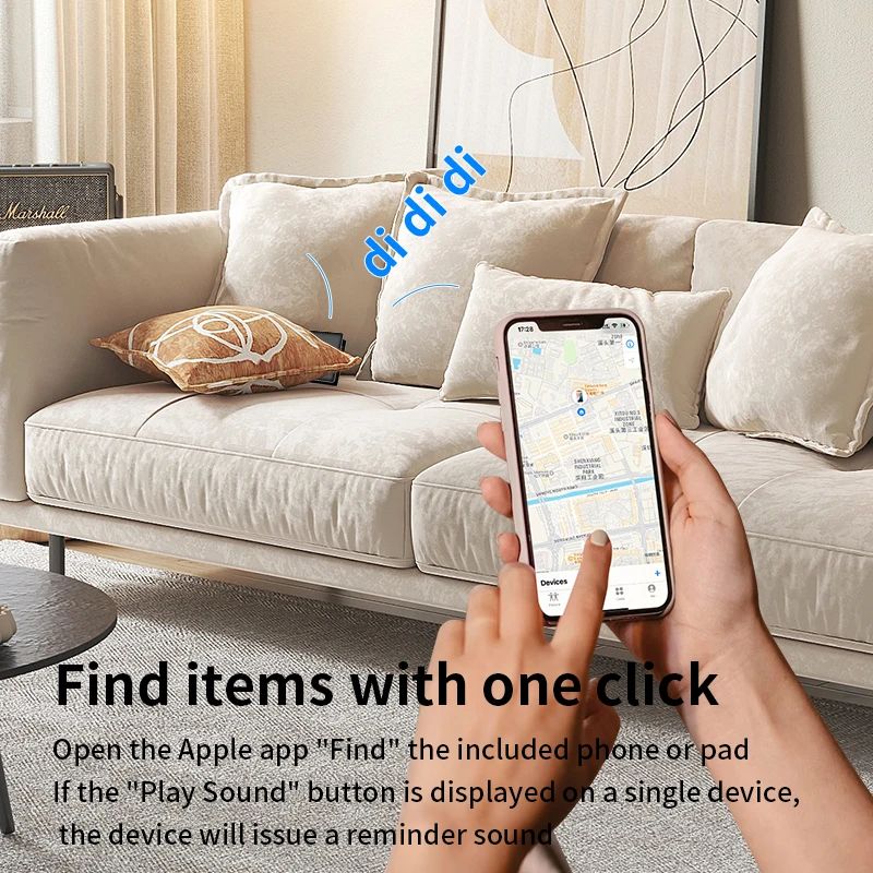 UltraSlim GPS Wallet Tracker Card – Slim Wallet GPS Tracker with Wireless Charging & Find My App Tracker
