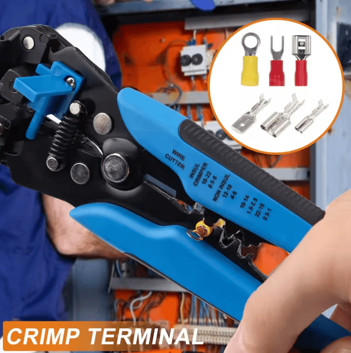 7Inch Automatic Wire Stripper & Multifunctional Cable Cutter Pliers – Electrical Wire Stripping, Cutting & Crimping Tool