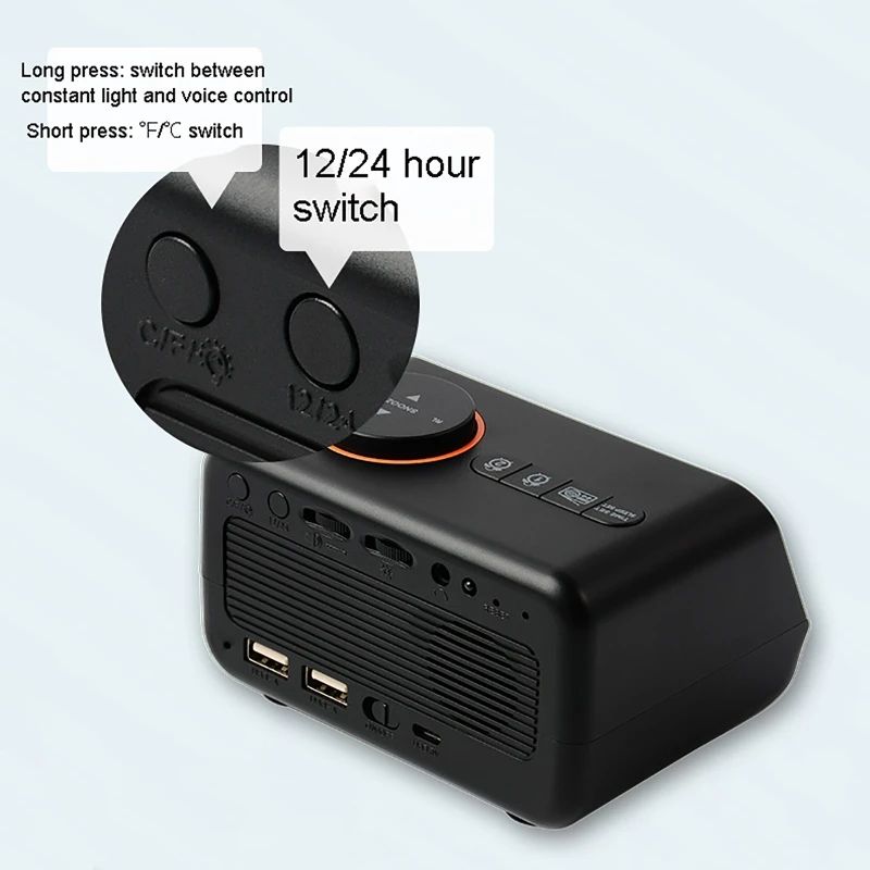 Modern LED Digital Alarm Clock with FM Radio