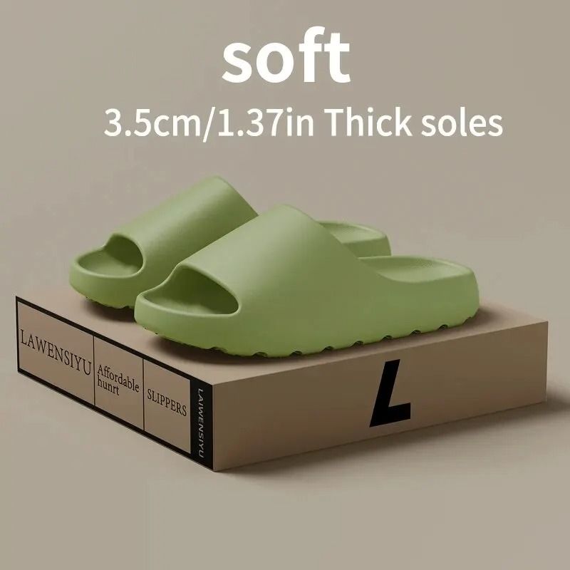 Cloud-Feel Thick-Soled Coconut Slippers – Non-Slip Summer Sandals