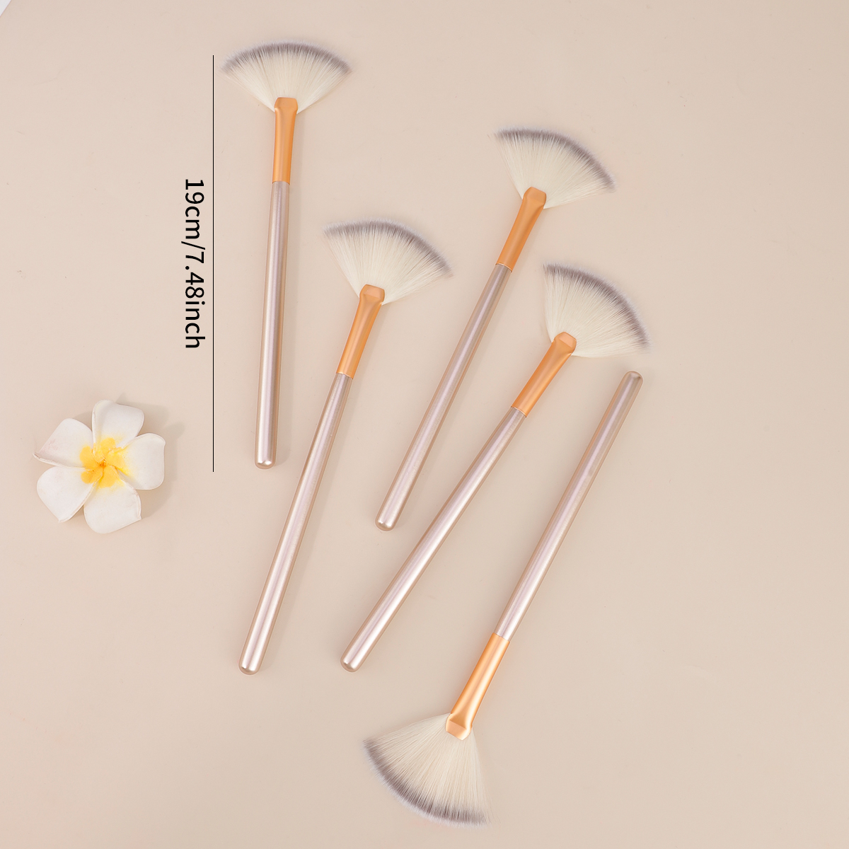 New Practical Facial Brushes Fan Makeup Brushes Set, Soft Portable Mask, Cosmetic Tools for Ladies and Girls