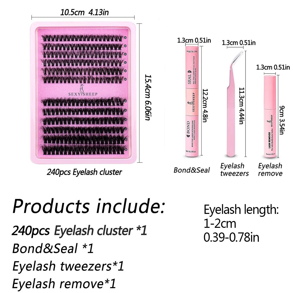240pcs Professional DIY Lash Extension Kit – Thick, Fluffy & Customizable