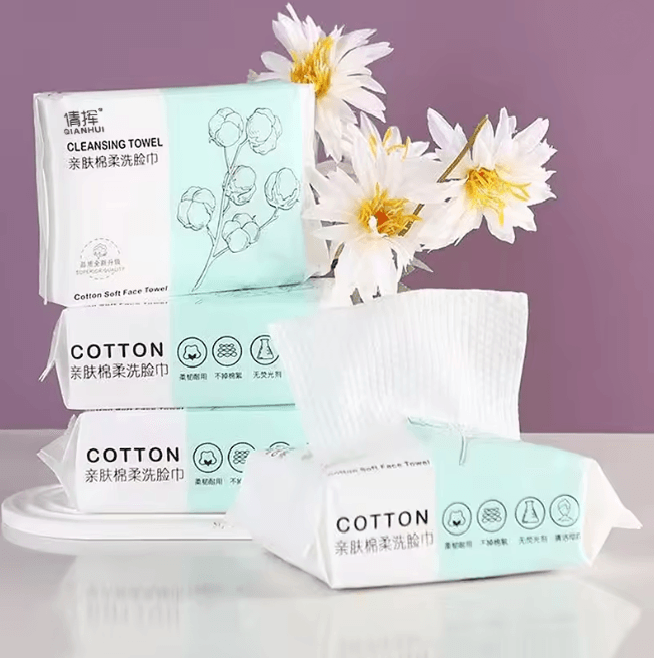 PureSoft Disposable Face Towels Cotton Makeup Remover Cleansing Towels
