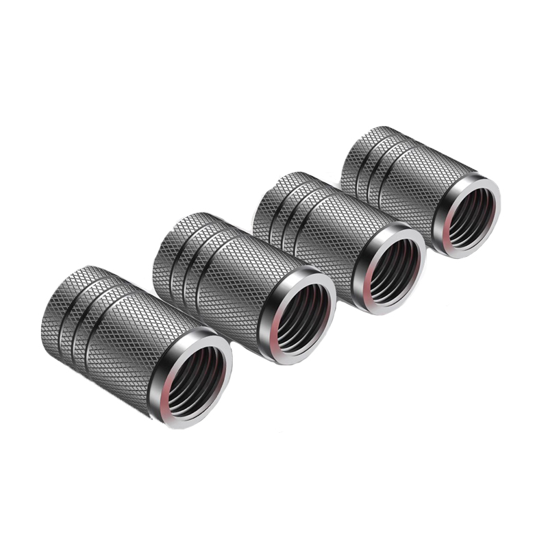 Car Tire Valve Stem Caps, Durable Knurling Design Aluminum Air Valve Caps – Universal Wheel Stem Covers