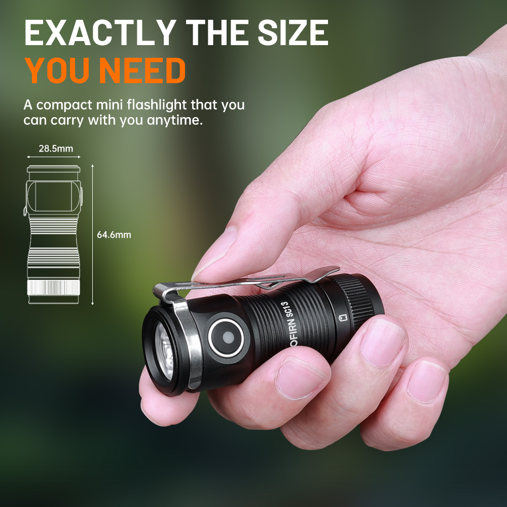Sofirn Mini Tactical Flashlight Rechargeable LED Keychain Light with Magnetic Base