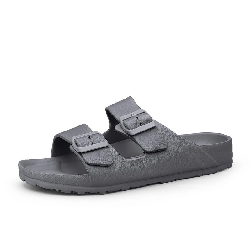 Mens Adjustable Soft Slides Lightweight Anti Slip Summer Slippers