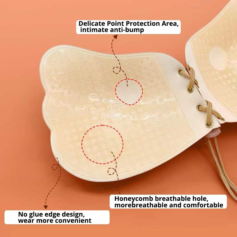 Pull Rope Gathered Breast Patch, Invisible Bra With Anti Protruding Point, Wedding Dress Underwear