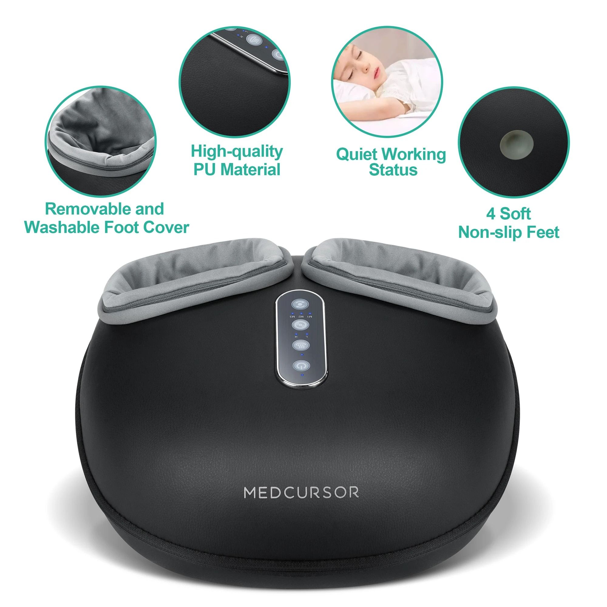 Shiatsu Heat Roller Foot Massager Machine Fully Enveloped Foot Therapy