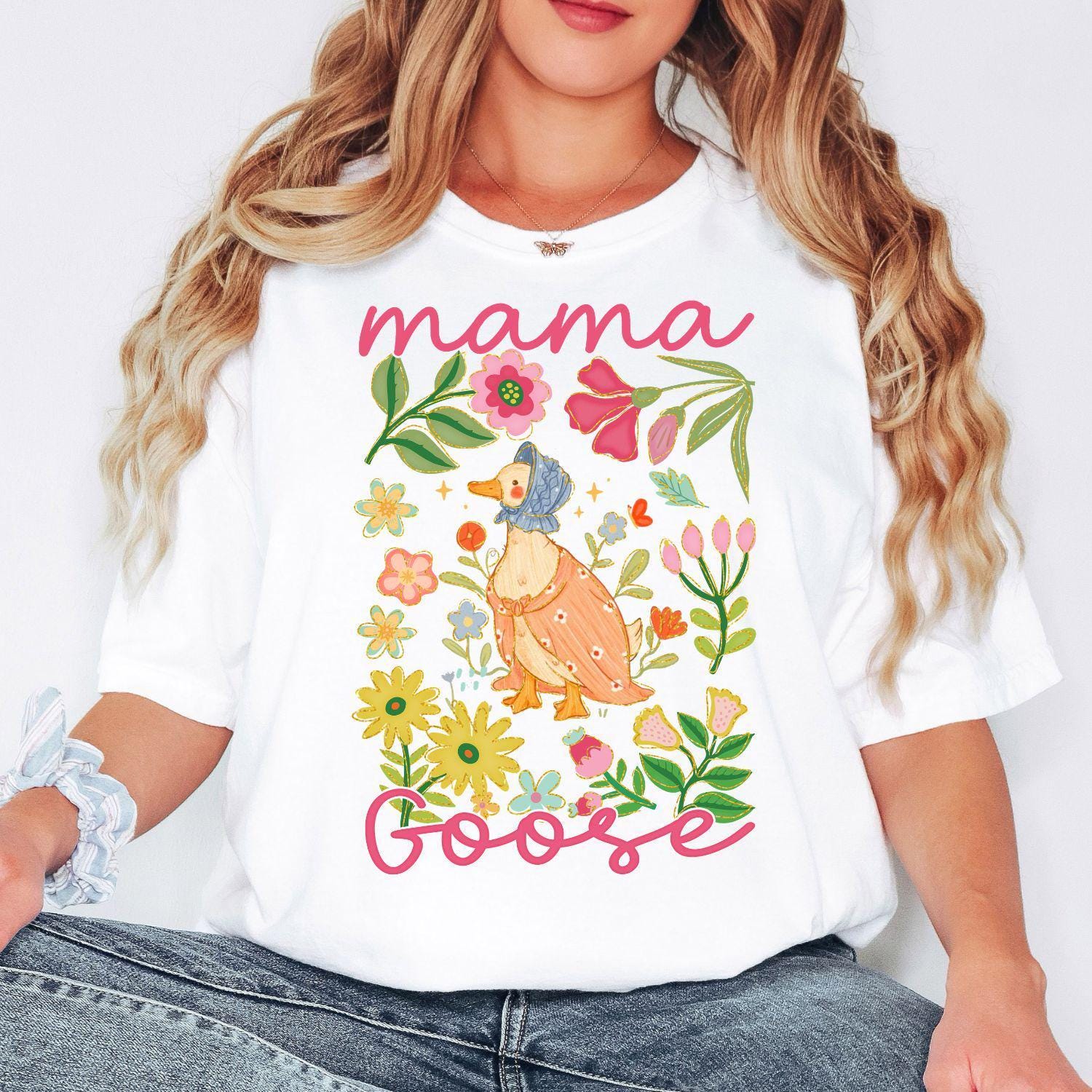 Comfort Colors Mama Goose Shirt | Funny Mom Goose Graphic Tee Mothers Day Gift Shirt