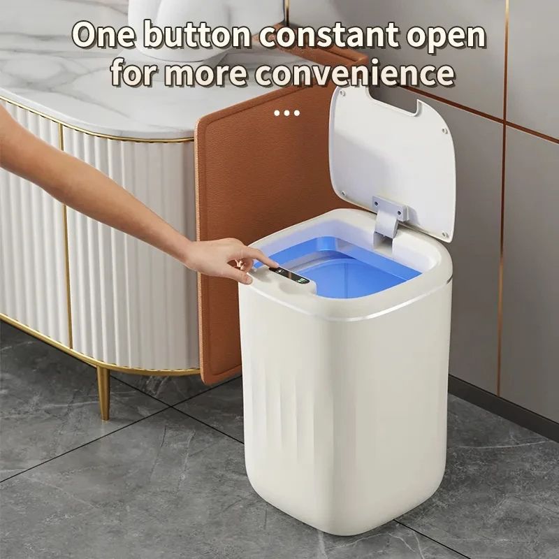 Smart Bathroom Trash Can, Automatic Sensor Garbage Bin with Large Capacity for Kitchen & Bathroom