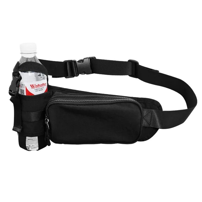 Ultralight Running Waist Bag with Bottle Holder Nylon Sports Waist Belt Pack for Phone and Essentials