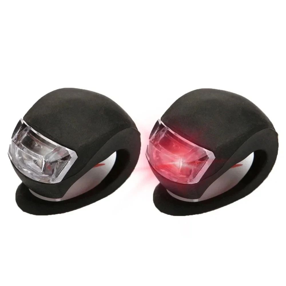 Waterproof Silicone Bicycle Light Set | High-Visibility Front Headlamp & Rear Safety Taillight