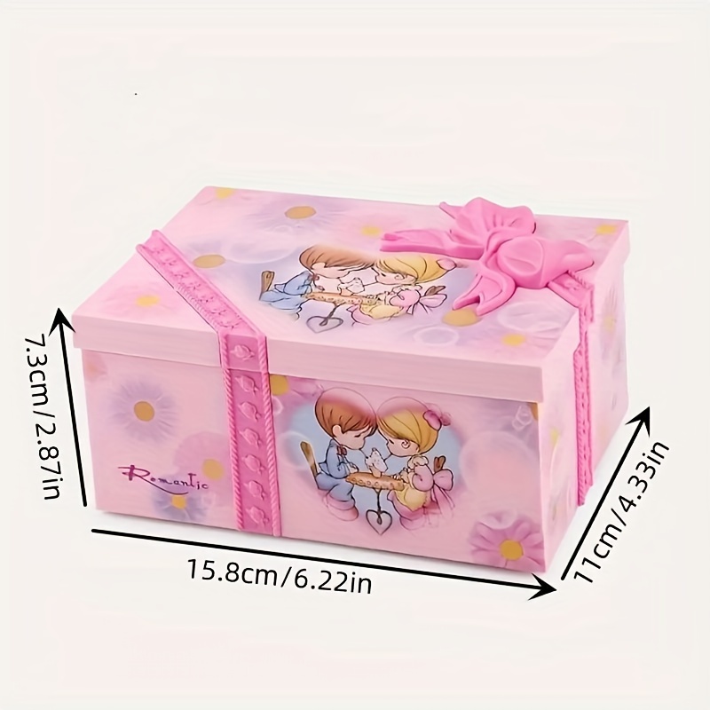 Music Box Girls with Ballerina Jewelry Box, Spinning Drawer for Necklace and Bracelet Storage
