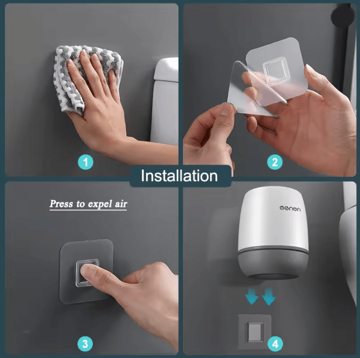 Silicone Toilet Brush with Holder for Deep Bathroom Cleaning