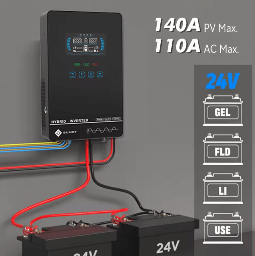 SUMRY 4000W Hybrid Solar Inverter 24V – High-Efficiency Off-Grid Power Solution