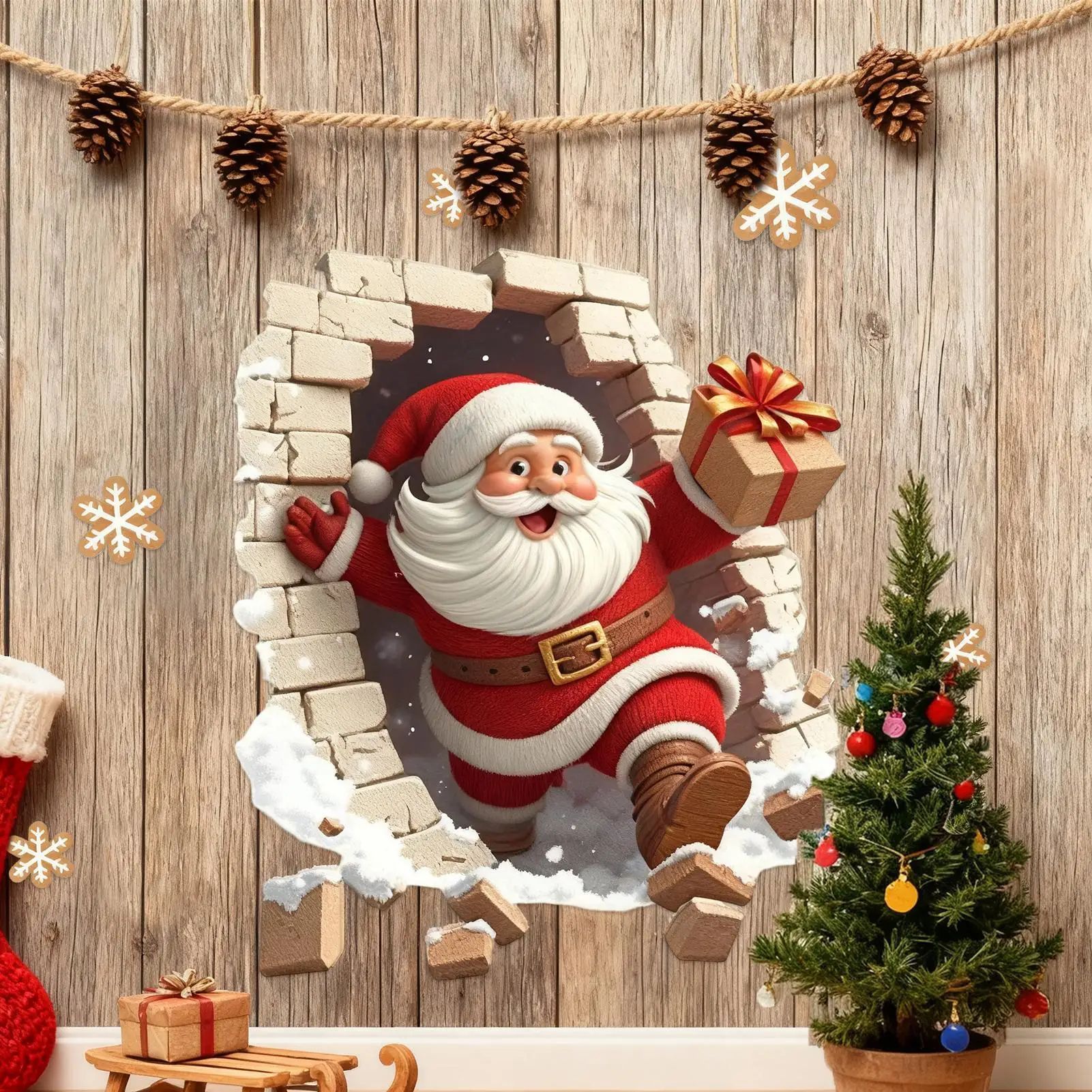 Santa Claus Wall Decal Sticker