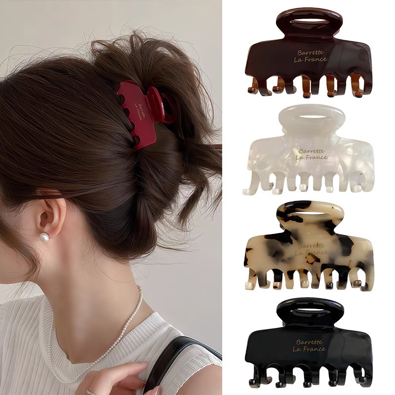 Elegant Acetate Hair Claw Clip for Women Stylish Shark Hair Clip Durable Non Slip Hair Accessory