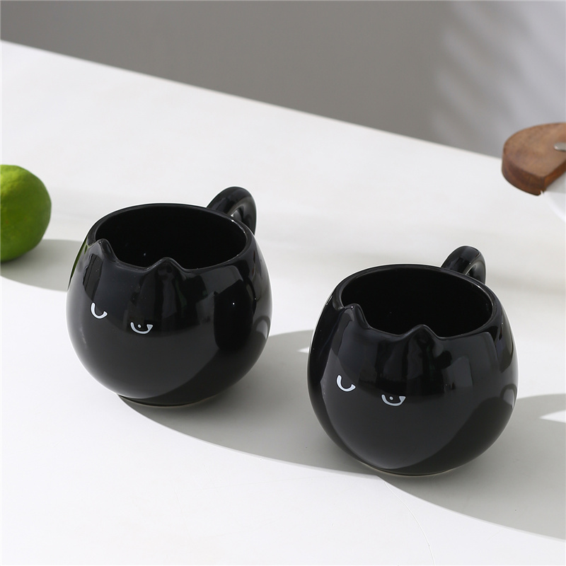 Cat-Shaped Ceramic Coffee Mug Creative Drinking Cup for Cat Lovers