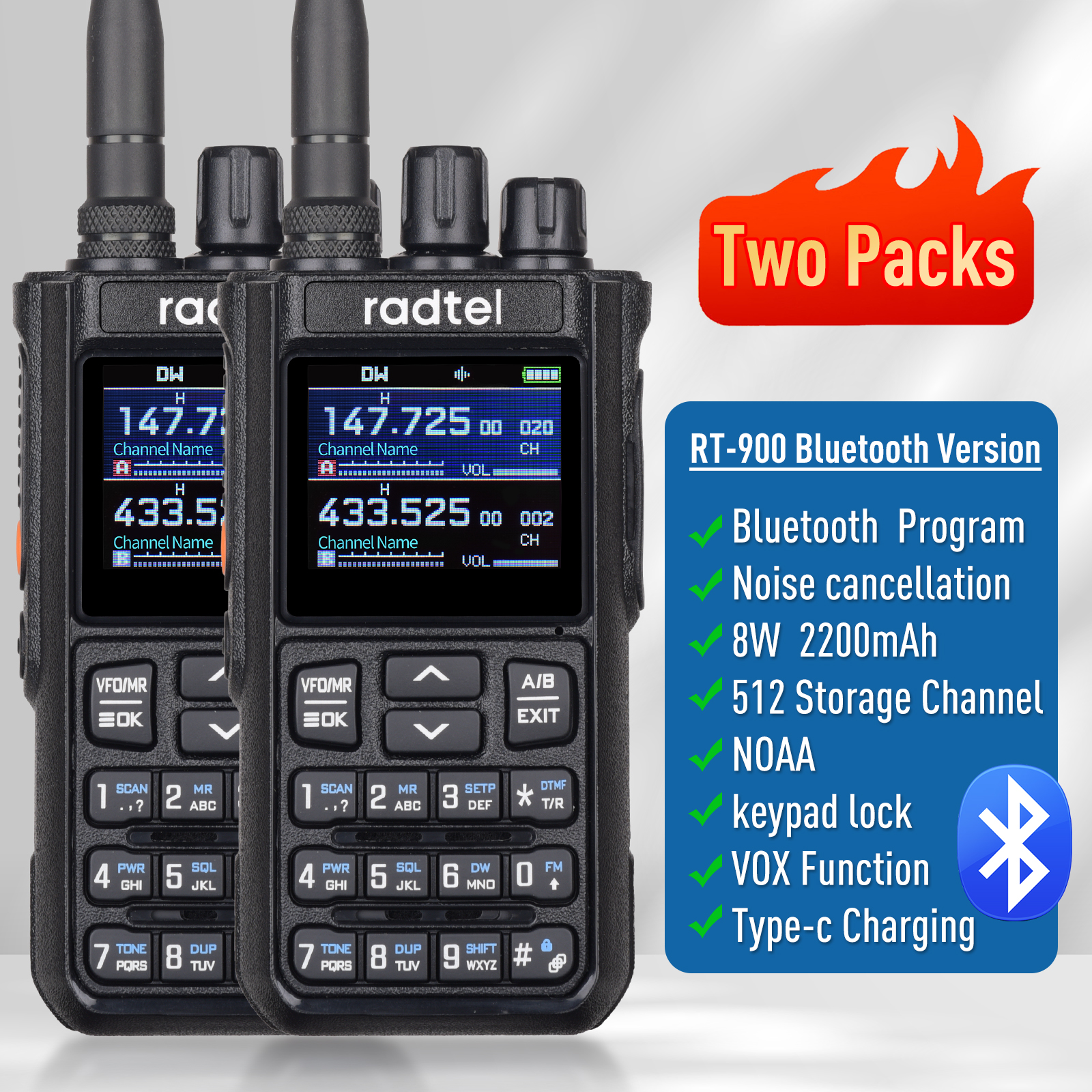 Radtel Full Band Ham & Walkie Talkie Two Way Radio