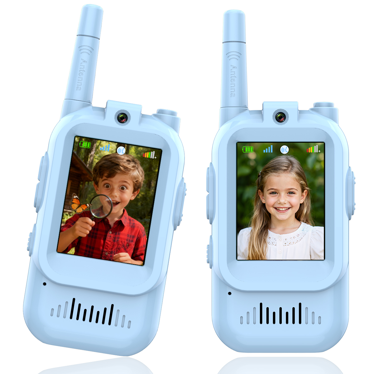 Interactive Kids Video Walkie Talkies Rechargeable with HD Screen & Voice Changer