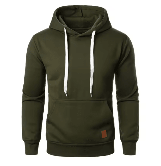 Mens Casual Hooded Pullover Hoodie Lightweight Drawstring Sweatshirt for Streetwear and Outdoor Wear