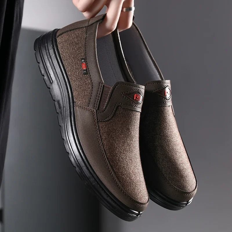 Lightweight Men Casual Canvas Loafers Breathable Non Slip Driving Shoes