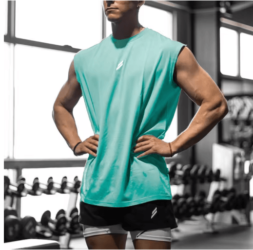 Mens Breathable Mesh Tank Top Quick Dry Sleeveless Fitness Shirt