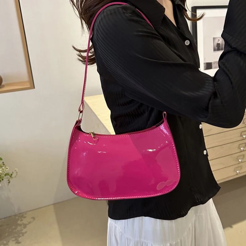 Women Retro PU Leather Shoulder Underarm Bag Casual Handbag