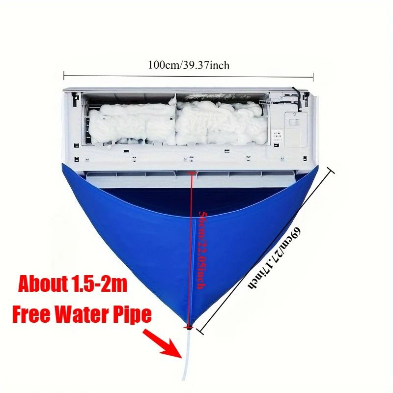 Air Conditioner Cleaning Bag AC Cleaning Cover with Drain Pipe Split AC Wash Cover