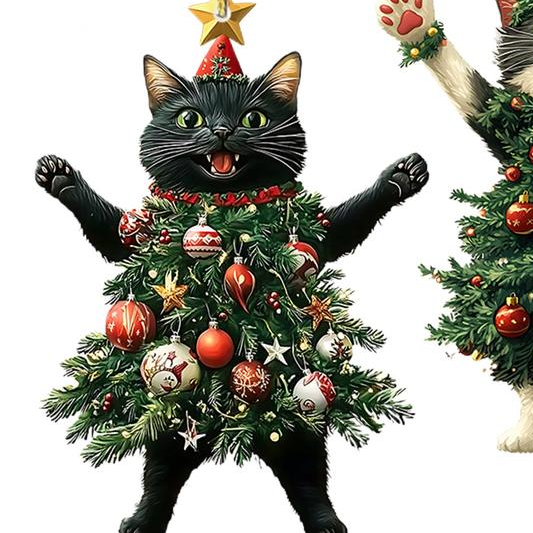 Christmas Tree Pendants, Cute Cat Ornament, Hanging Ornaments for Party Supplies, New Year Gifts