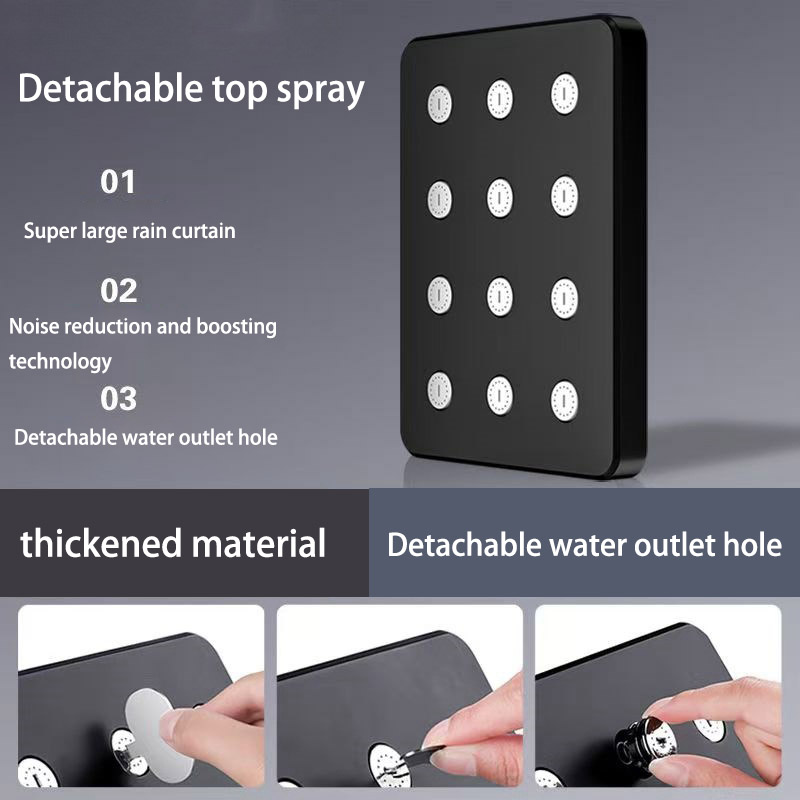 Large Water High Pressure Shower Head Top Spray Small Waist Pressurized Bath Set