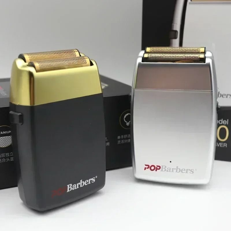 Professional Electric Beard Trimmer Double Foil Shaver with USB Charging