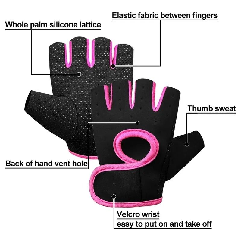 Kinetic Half Finger Cycling and Fitness Sports Gloves