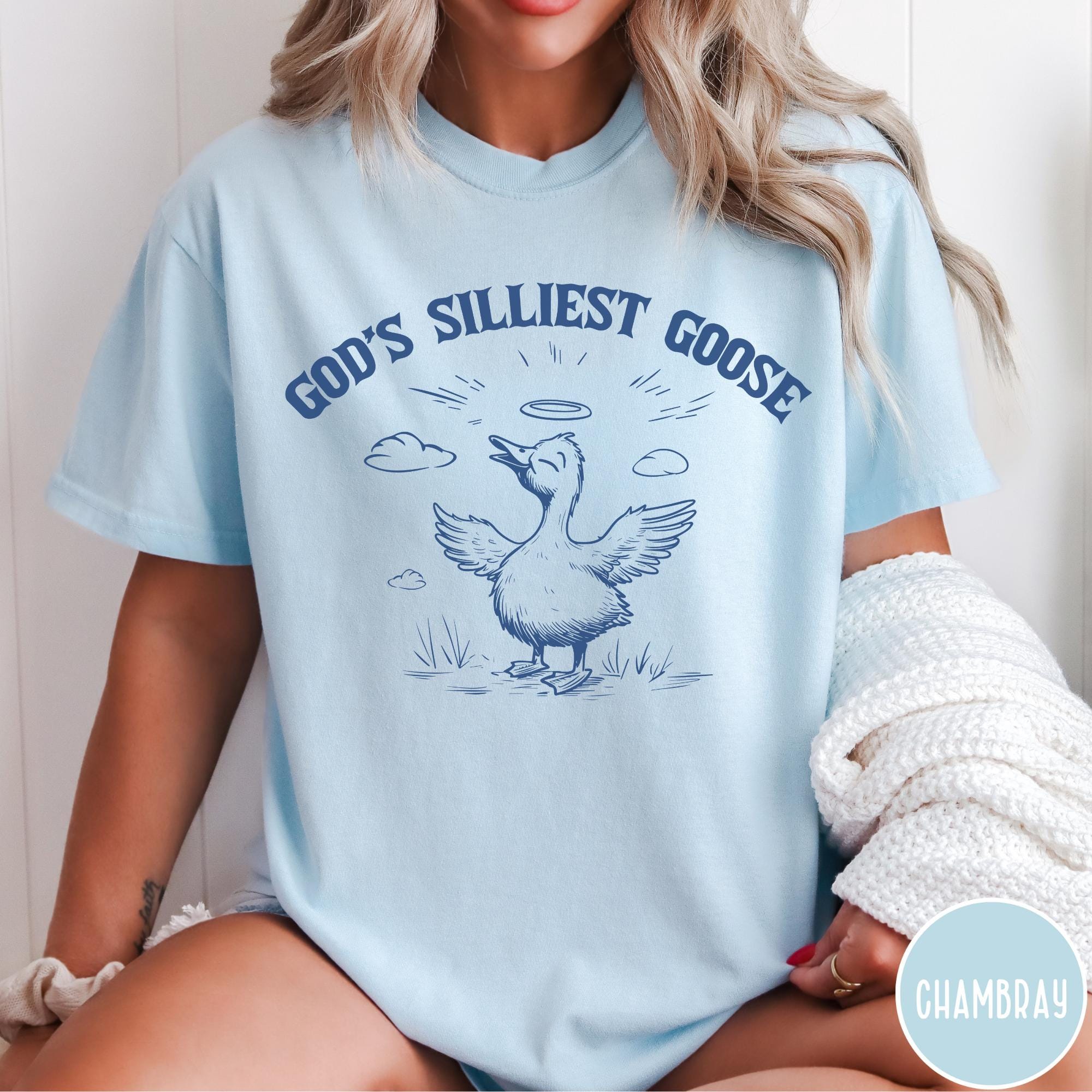 God's Silliest Goose Comfort Colors T-Shirt, Vintage Goose Tshirt, Funny Retro Tee, Funny Aesthetic sweatshirt