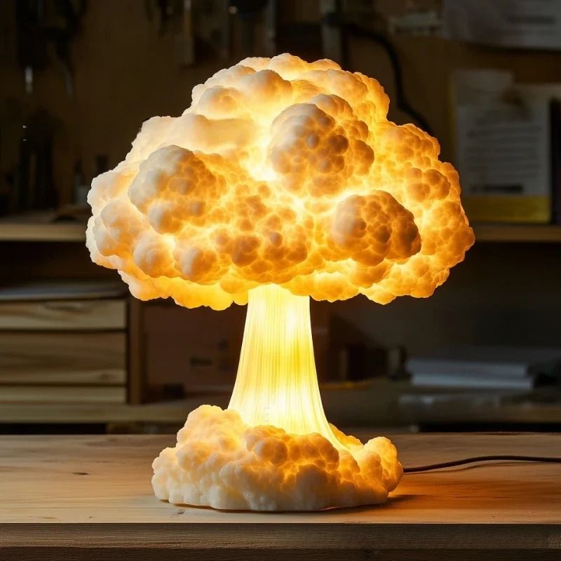 Atomic Mushroom Cloud Table Lamp USB Desk Light