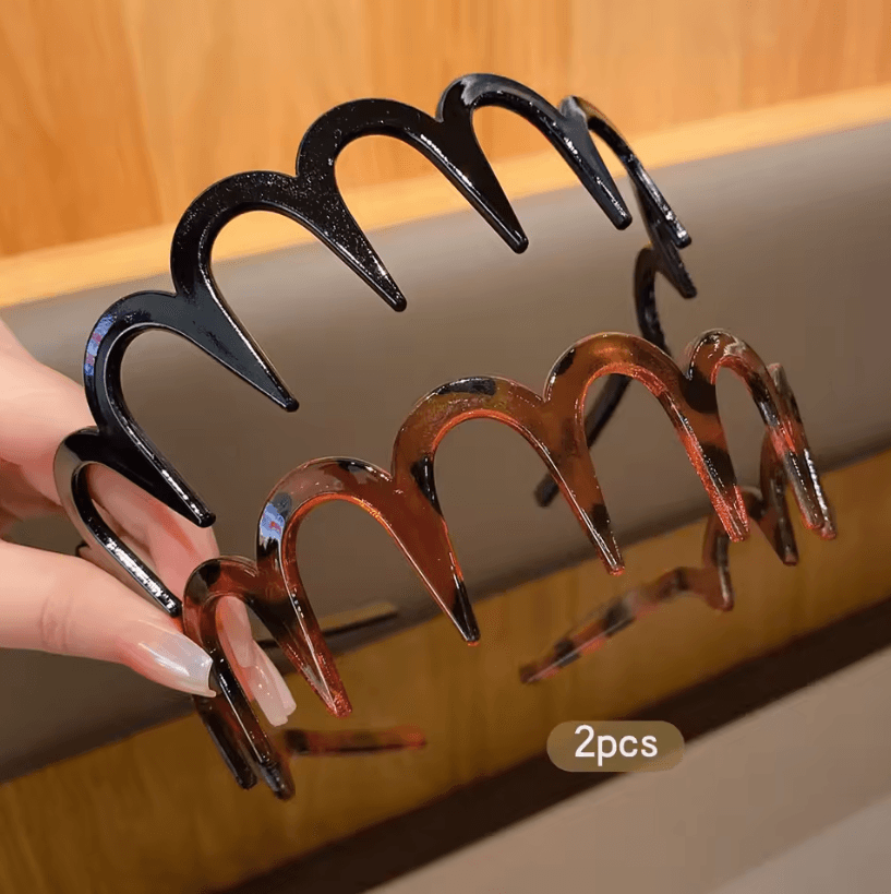 Anti Slip Hair Clips with Teeth Strong Grip Daily Hair Accessories Set of 2