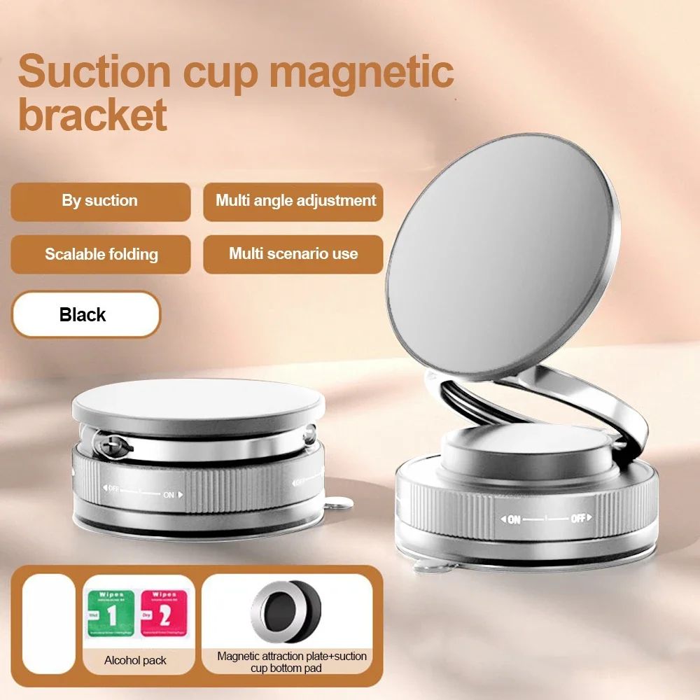 360 Degree Magnetic Car Phone Holder with Vacuum Suction Mount